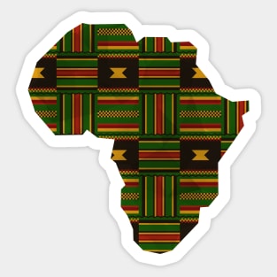 Africa Map Green, West African Ankara, Kente Sticker